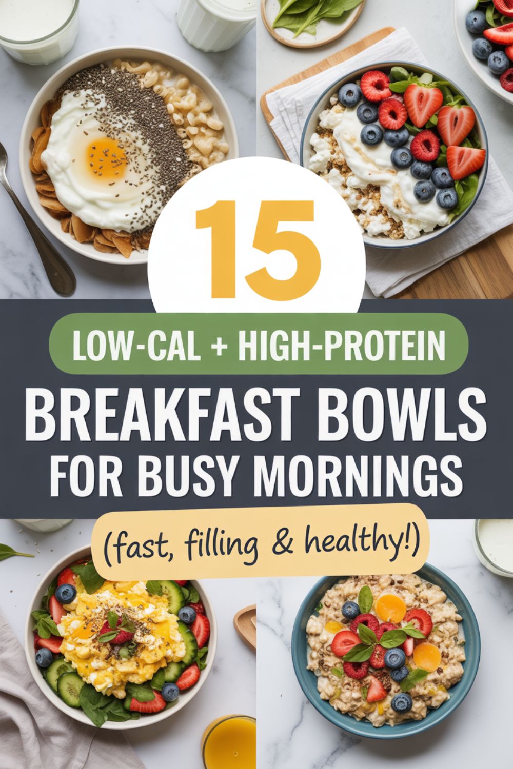 15 Low Calorie High Protein Breakfast Bowls for Busy Mornings
