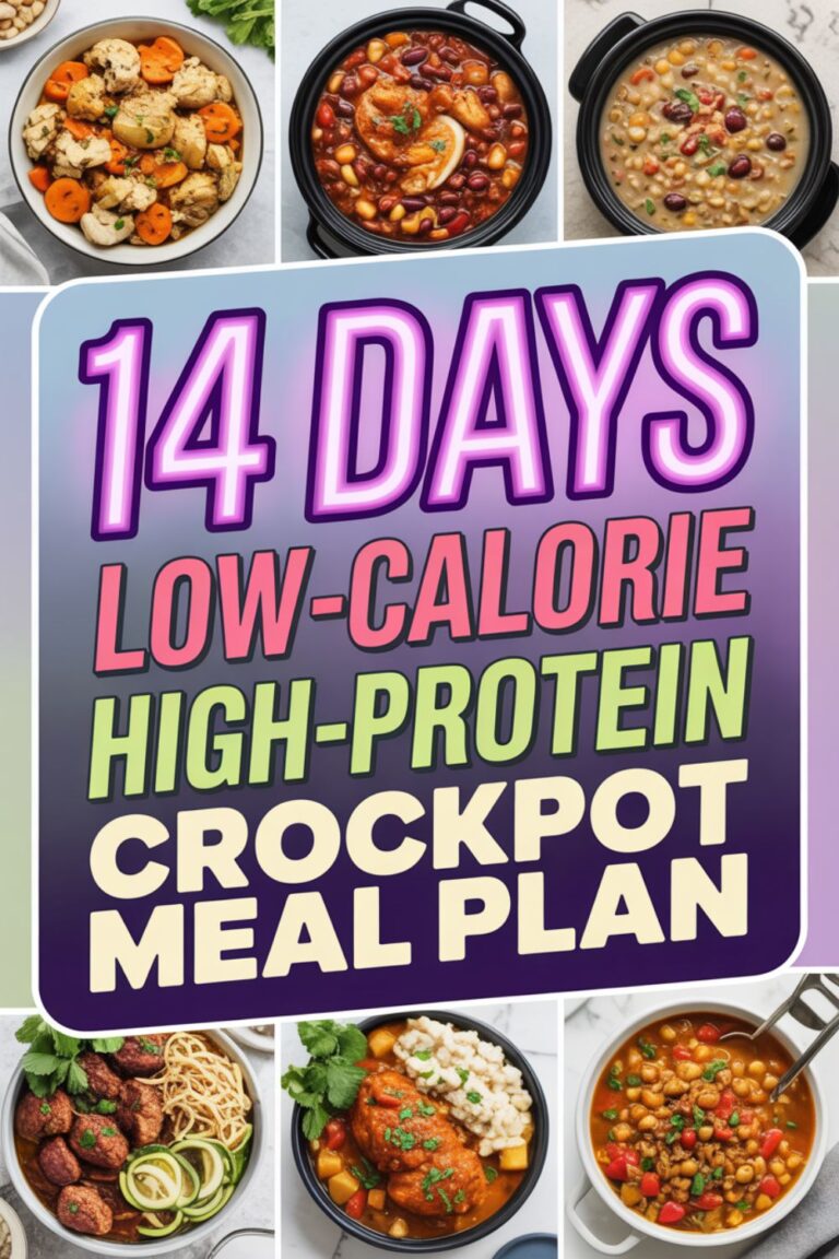 14-Day Low-Calorie High-Protein Crockpot Meal Plan