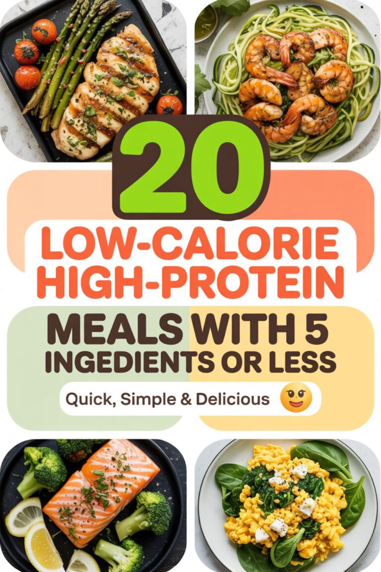 20 Low-Calorie High-Protein Meals with 5 Ingredients or Less