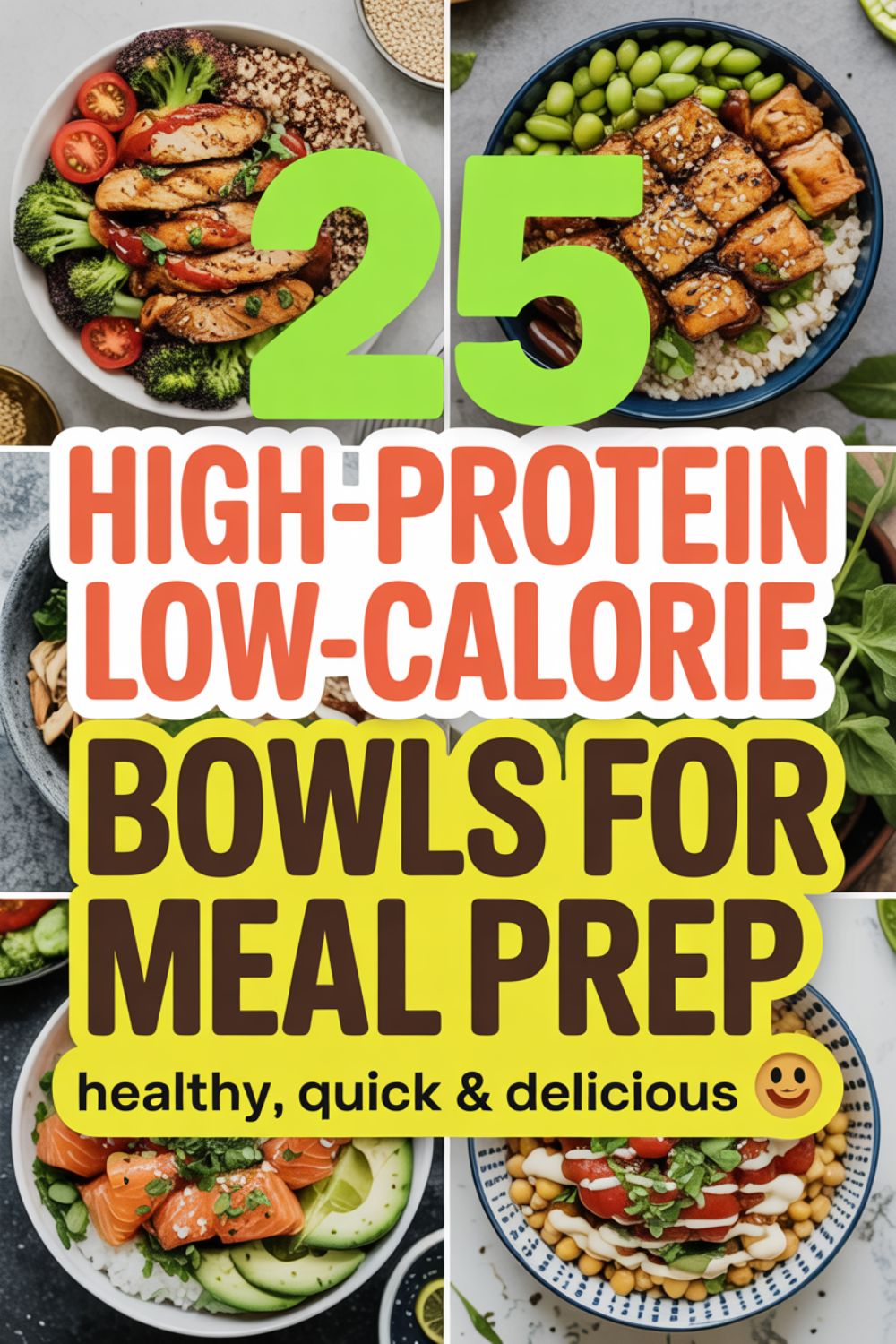25 High Protein Low Calorie Bowls for Meal Prep