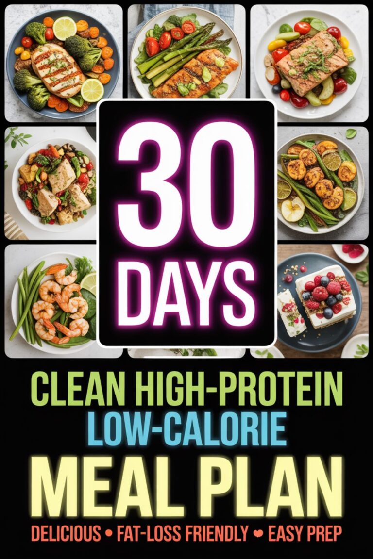 30-Day Clean High-Protein Low-Calorie Meal Plan