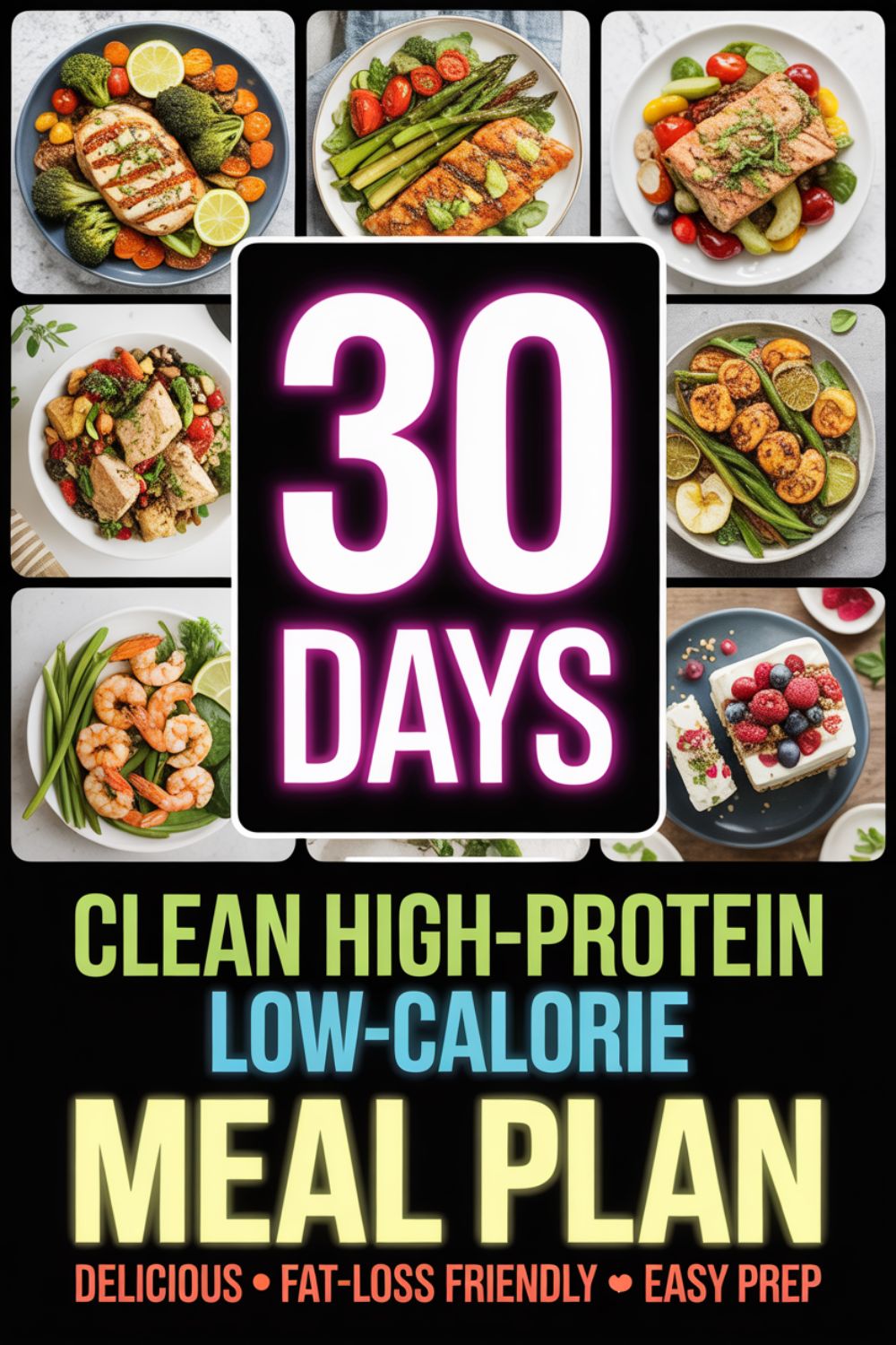 30 Day Clean High Protein Low Calorie Meal Plan