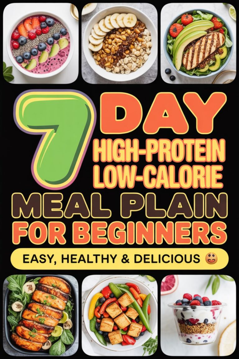 7-Day High-Protein Low-Calorie Meal Plan for Beginners
