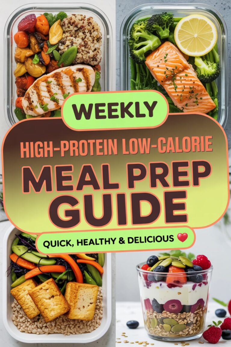 Weekly High-Protein Low-Calorie Meal Prep Guide