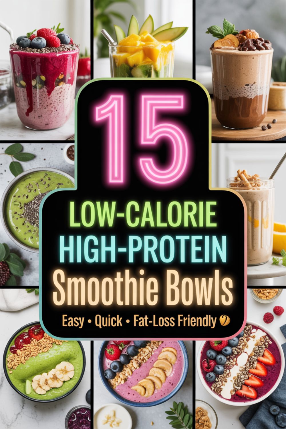 15 Easy Low Calorie High Protein Smoothie Bowls