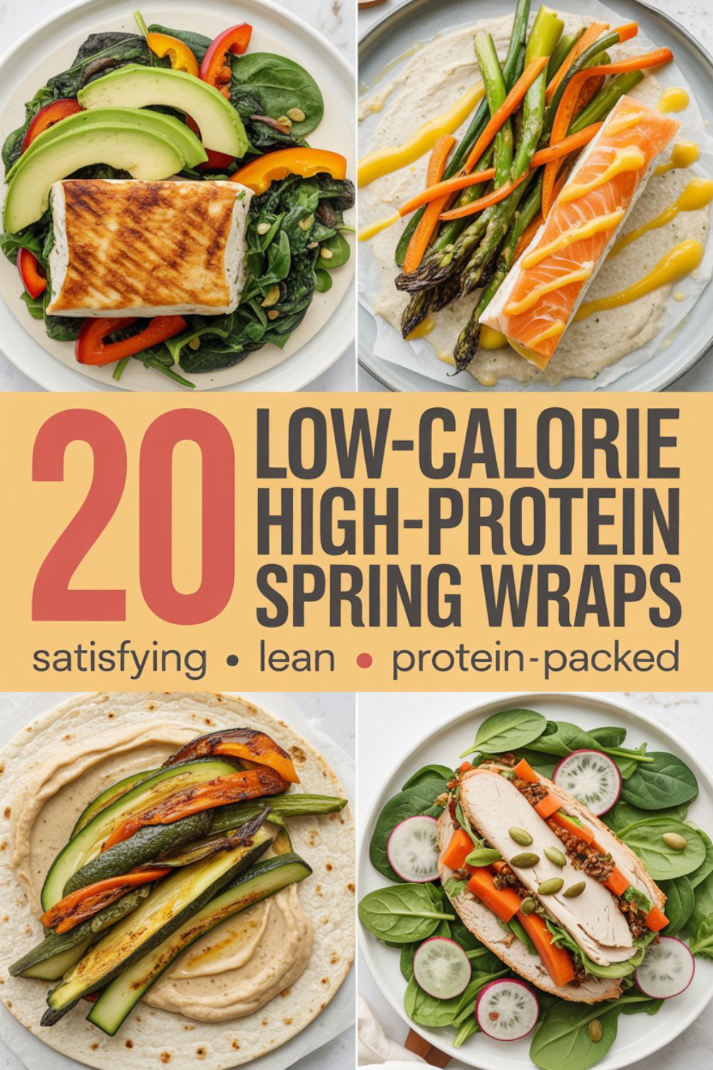 20 Low Calorie High Protein Spring Wraps