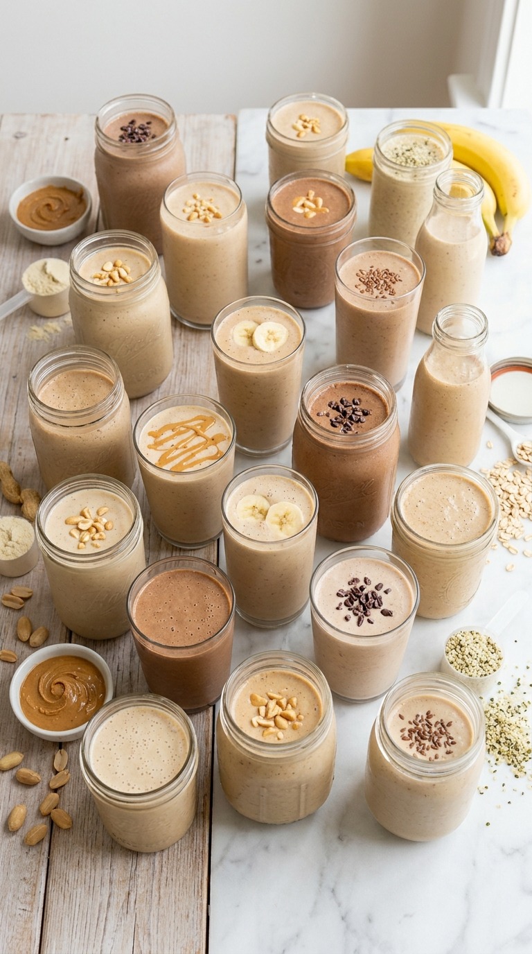 20 Peanut Butter Protein Smoothies Under 350 Calories