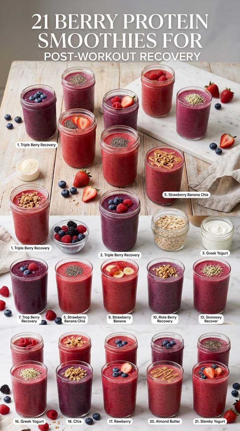 21 Berry Protein Smoothies For Post-Workout Recovery