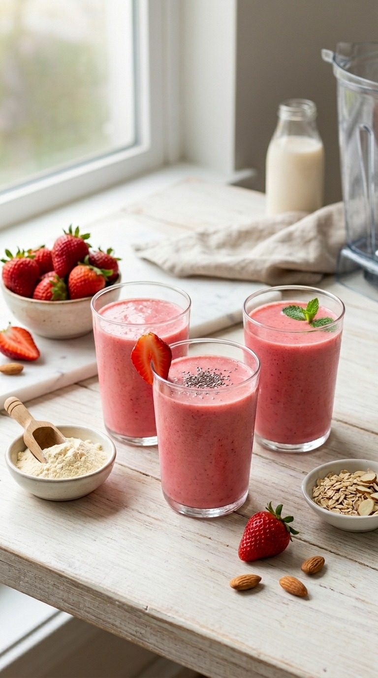 21 Strawberry Protein Smoothies Under 250 Calories