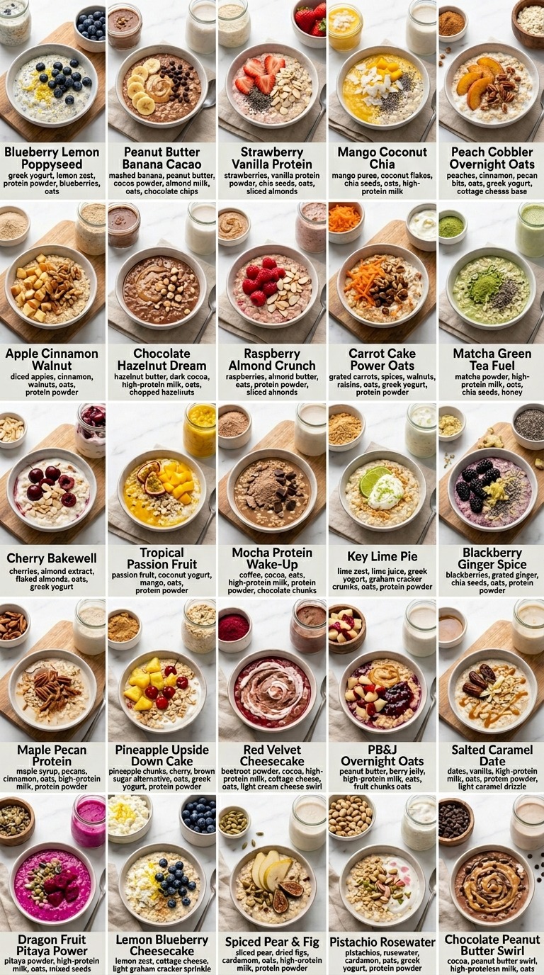 25 High-Protein Overnight Oats Under 350 Calories