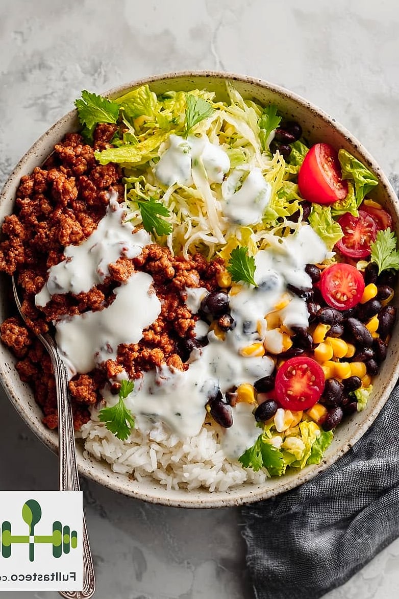 High Protein Taco Bowl 1 featured 3511