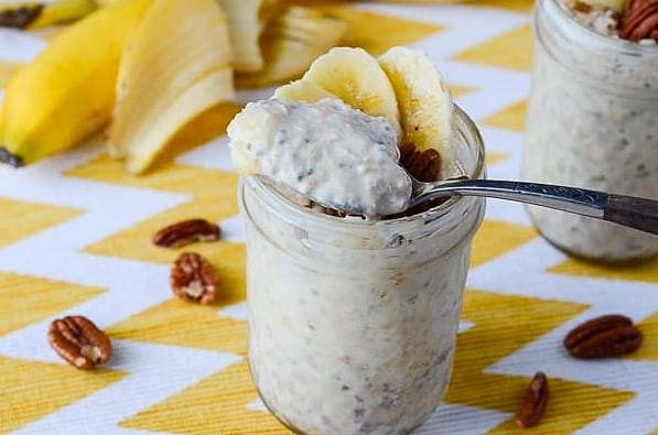Banana Foster Overnight Oats