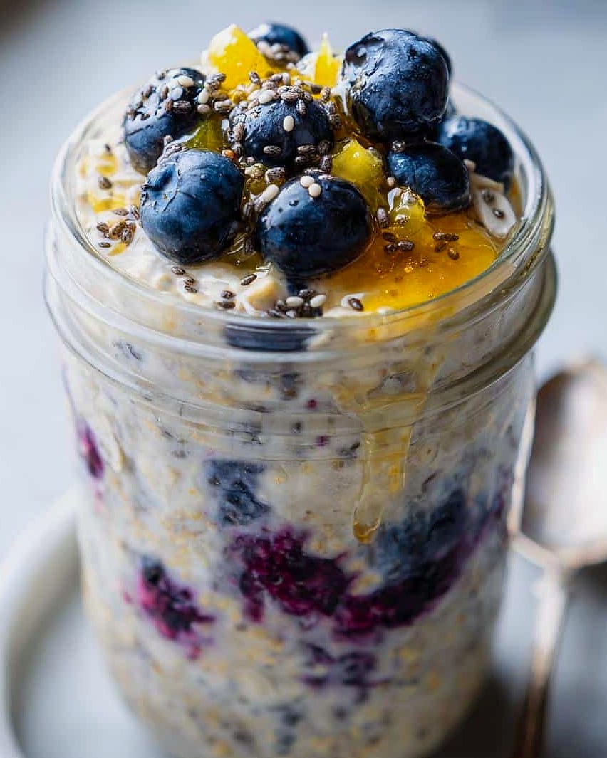 25 Overnight Oats For Weight Loss 2 Blueberry Lemon Overnight Oats