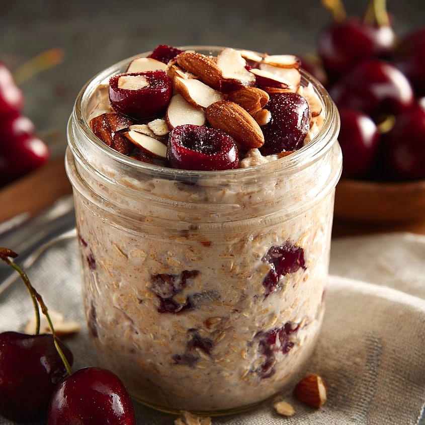 25 Overnight Oats For Weight Loss 21 Cherry Almond Overnight Oats