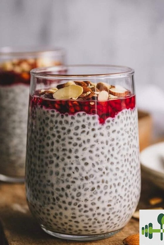 Chia Pudding With Almond Milk & Fresh Fruit