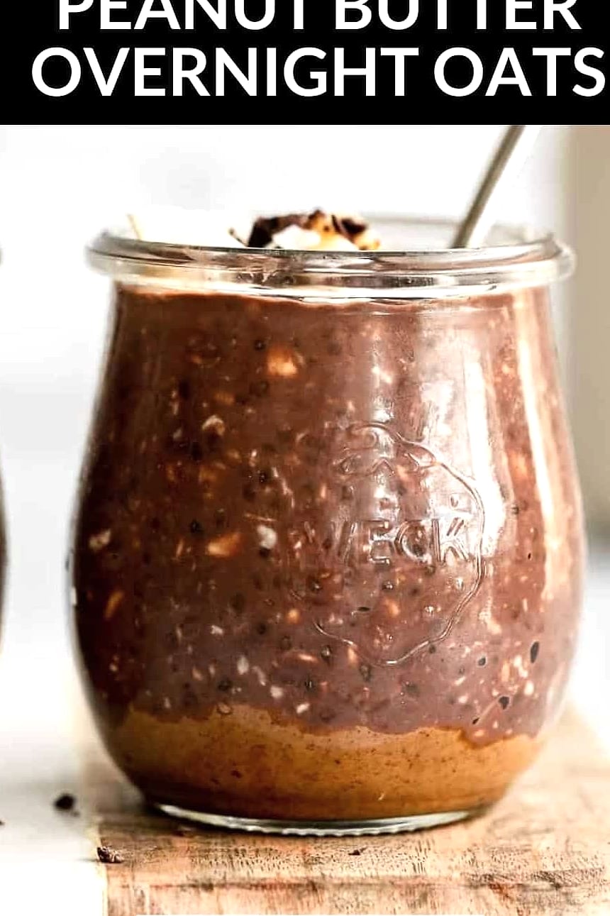 Chocolate Peanut Butter Overnight Oats
