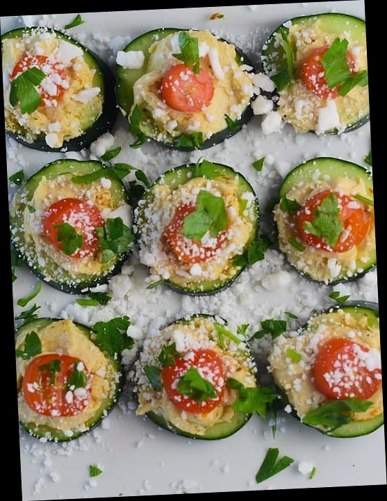 Cucumber Rounds with Tzatziki