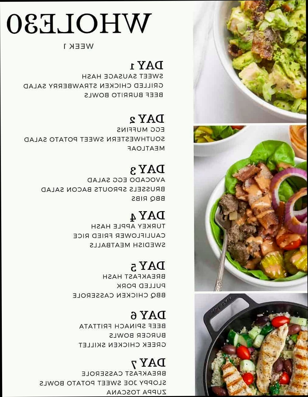 7-Day Whole30 Diet Plan (No-Nonsense Real Food You'll Want To Keep Eating) 7 Day 7
