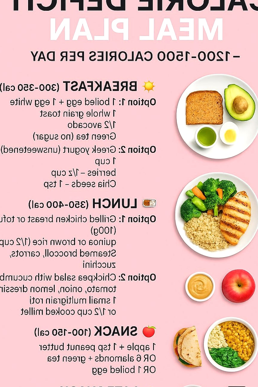 7-Day Calorie Deficit Meal Plan That Keeps You Satisfied 1 Day 1