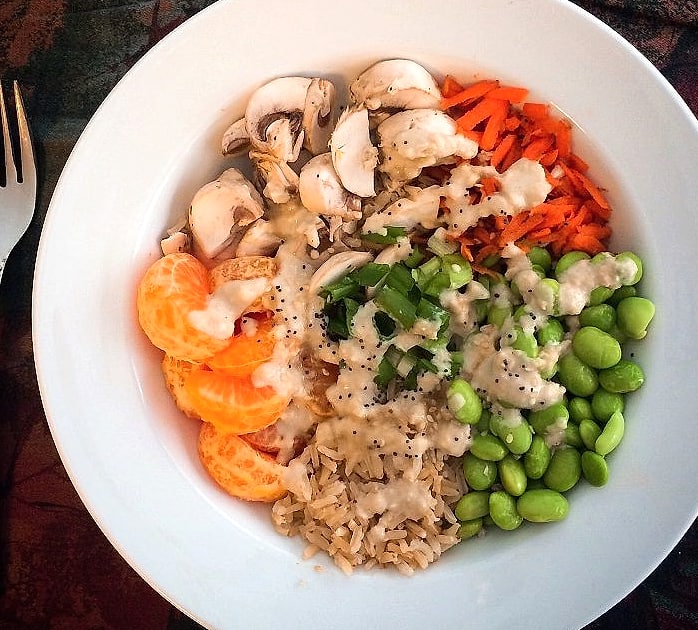 21 High-Protein Bowls That'll Keep You Full Without The Food Coma 16 Edamame and Brown Rice Bowl