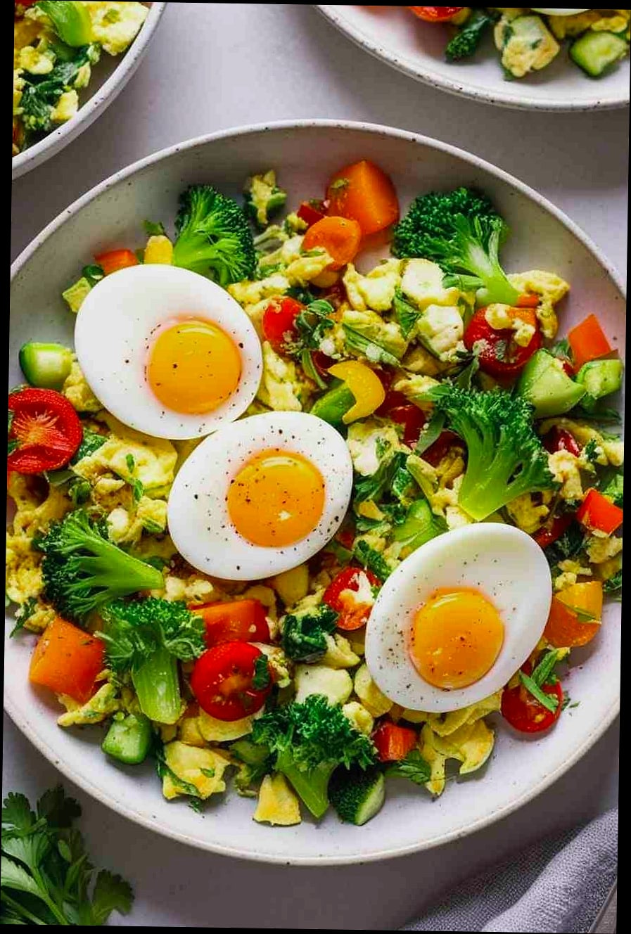 21 High-Protein, Low-Calorie Meals That Actually Keep You Full 2 Egg White Veggie Scramble