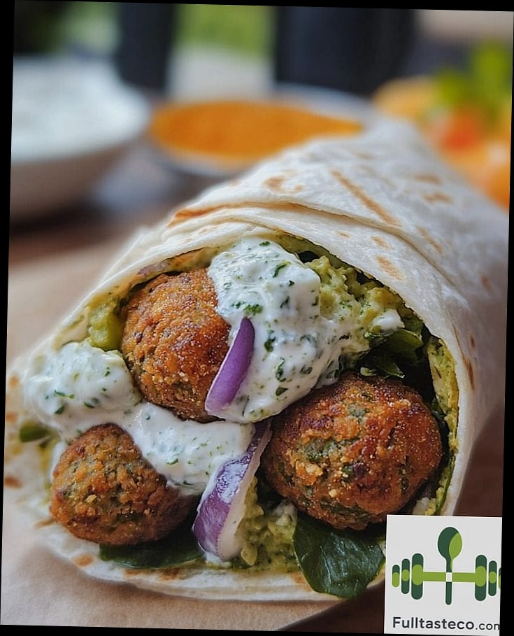 Falafel Wrap With Tzatziki 7 Falafel Wrap With Tzatziki