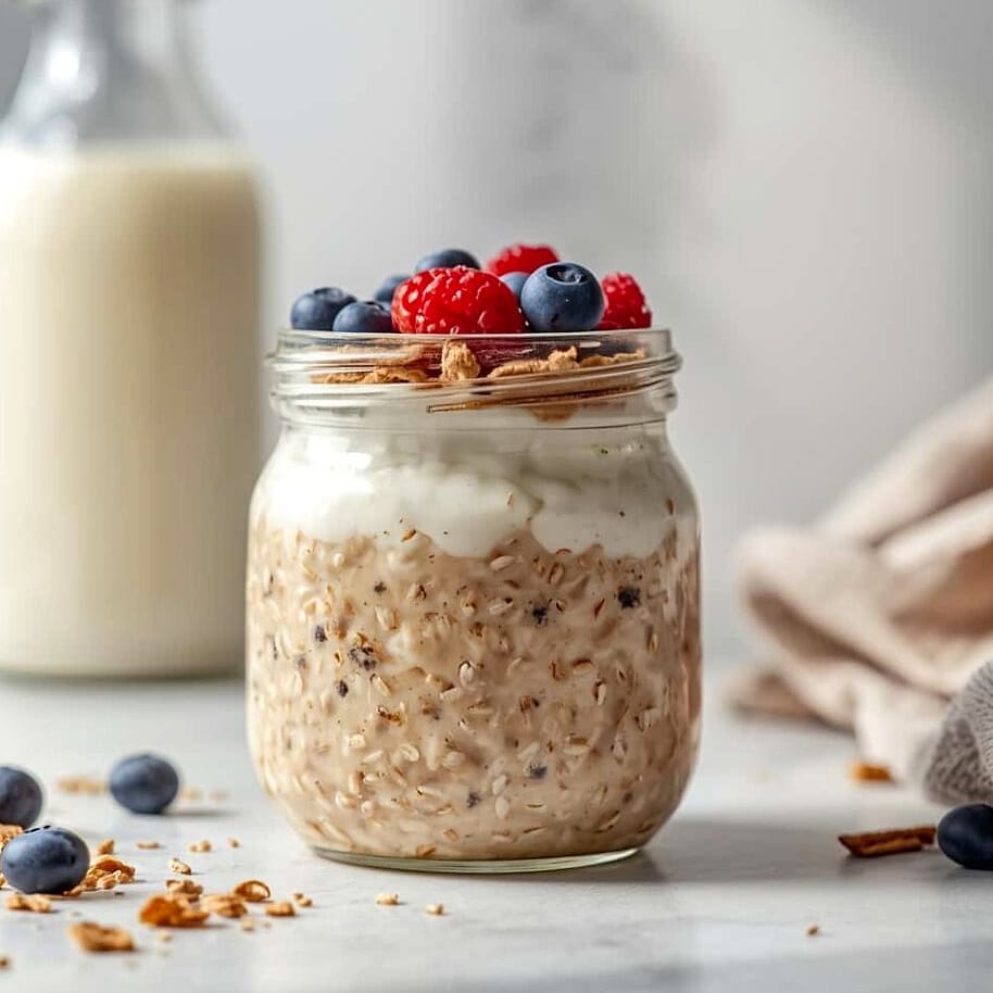 15 High-Protein Overnight Oats 2 Greek Yogurt Berry Overnight Oats