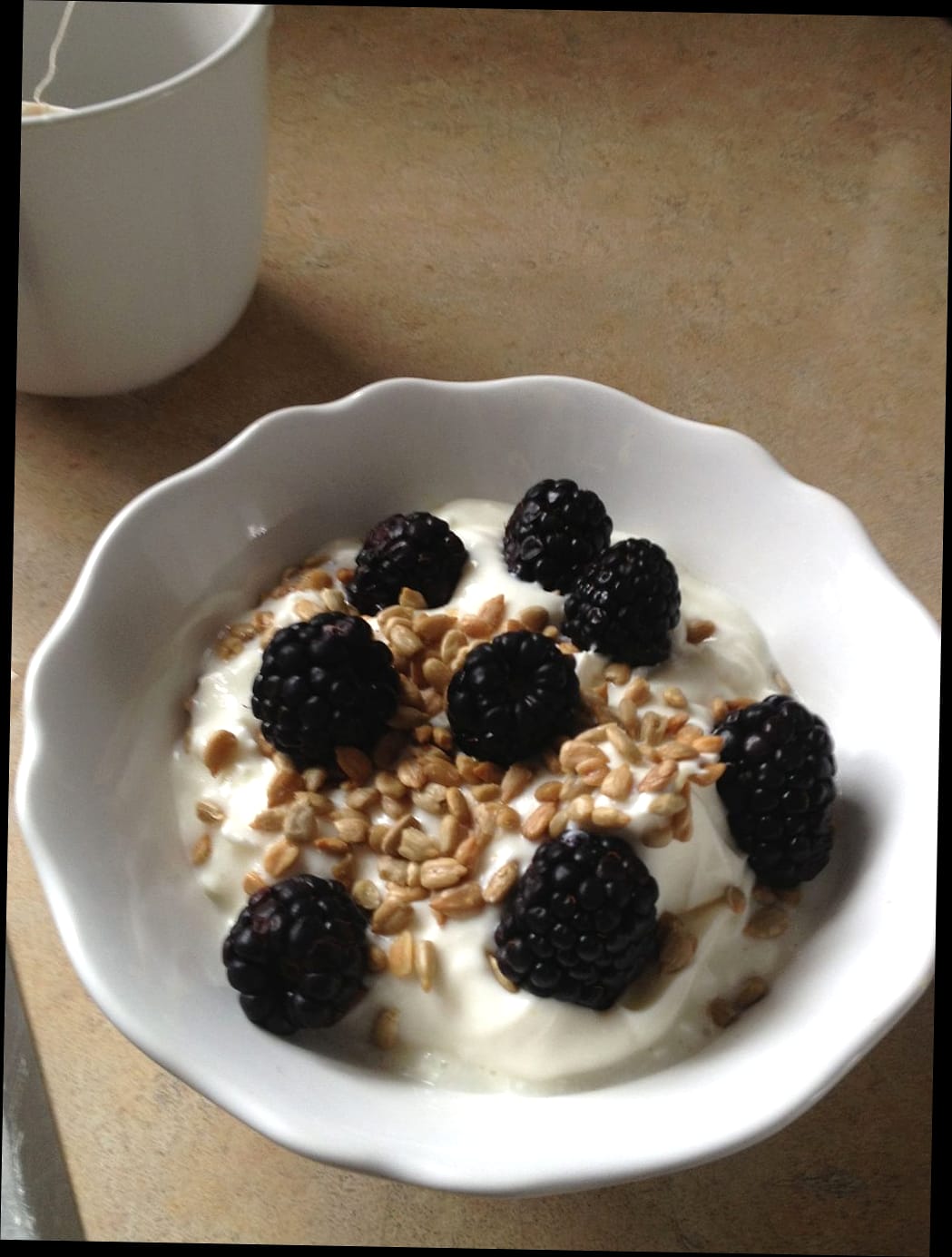 Greek Yogurt with Berries and Crushed Walnuts