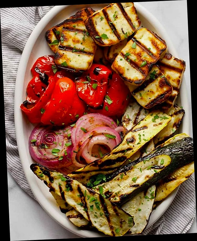 25 Days Of Mediterranean Diet Lunch Ideas You’ll Love 22 Grilled Halloumi with Watermelon and Mint