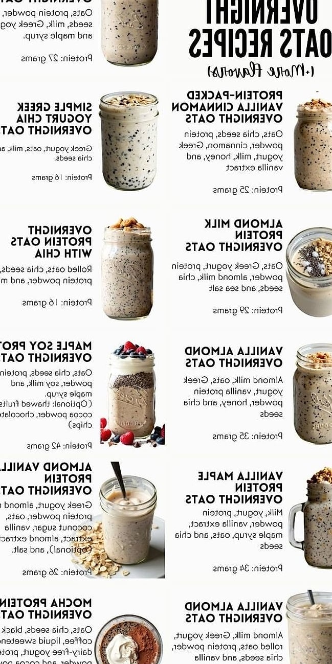21 High-Protein, Low-Calorie Meals That Actually Keep You Full 7 High-Protein Overnight Oats