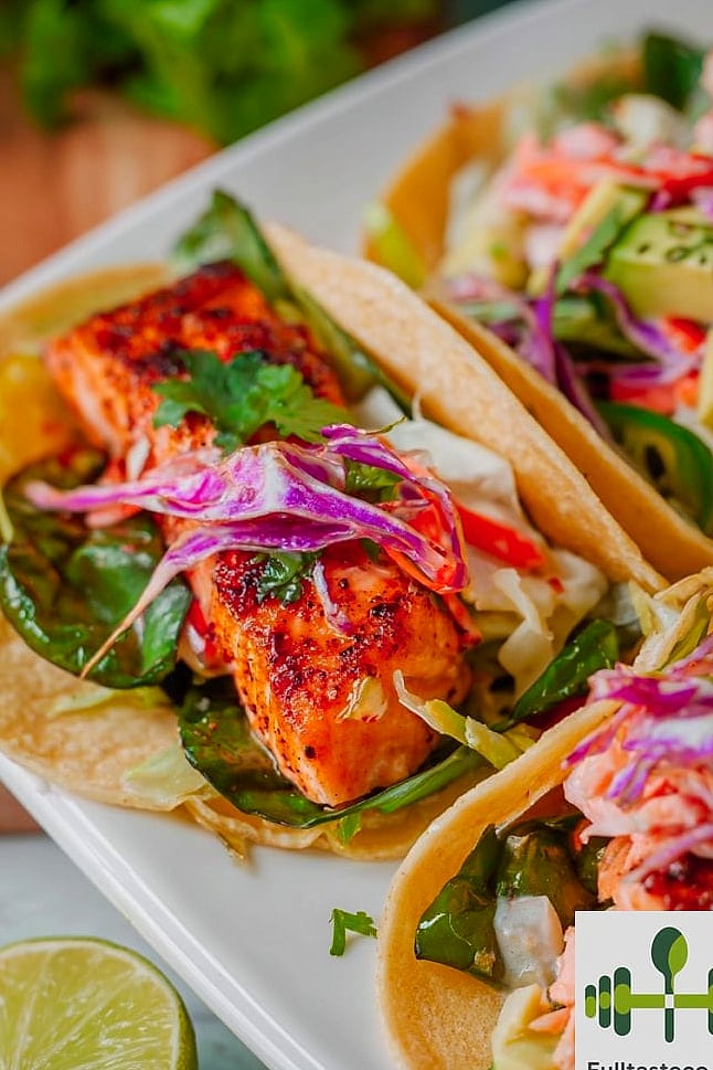 High Protein Salmon Tacos