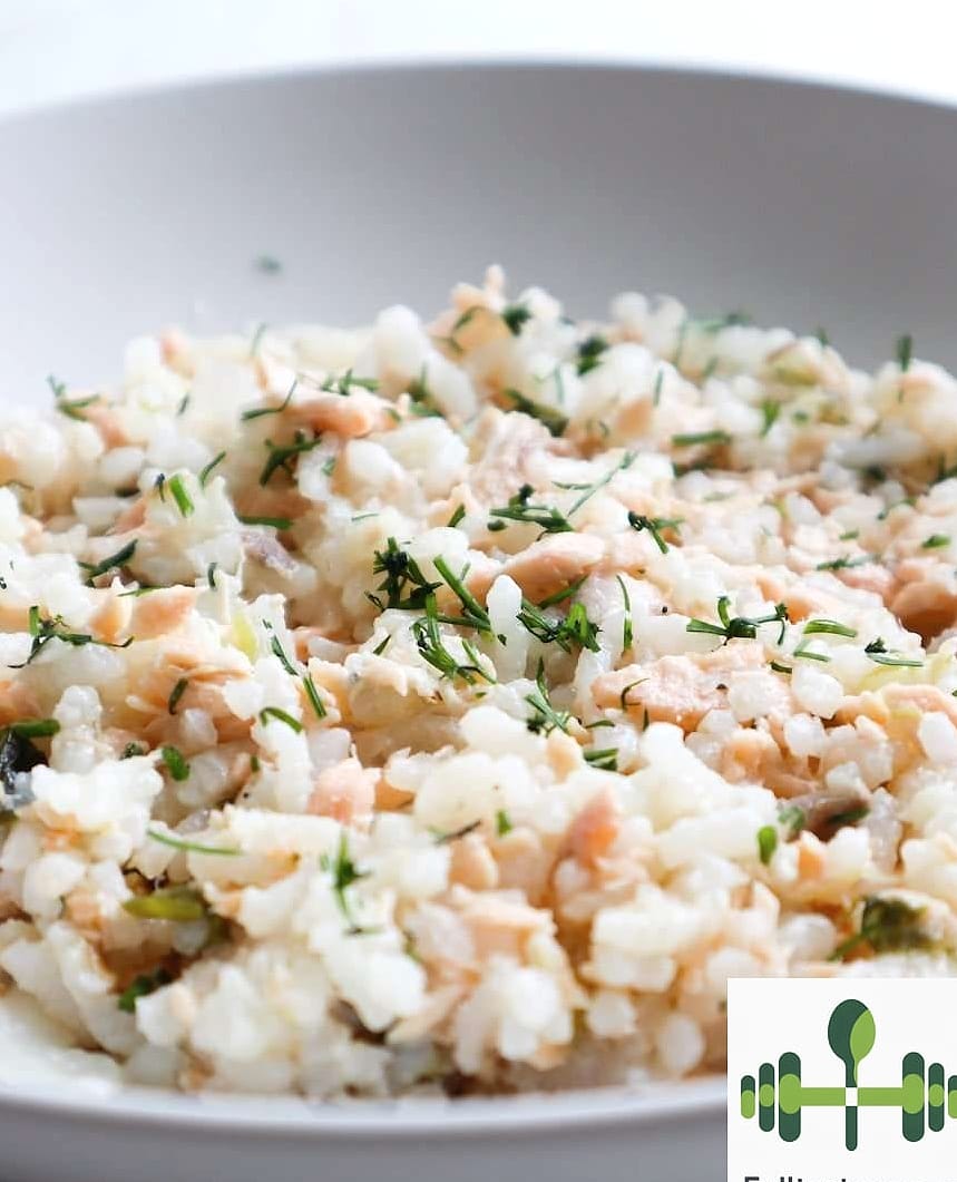 High Protein Salmon Rice Bowl