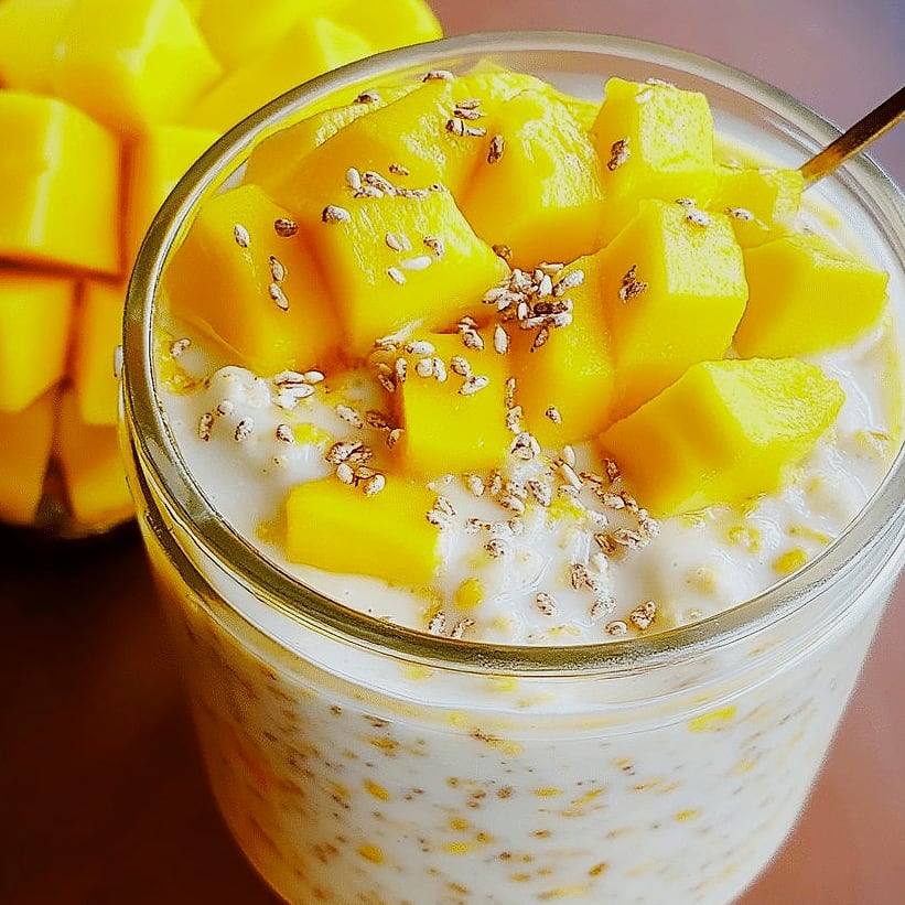 Mango Coconut Overnight Oats