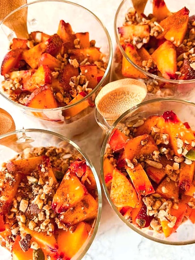 Peach Cobbler Overnight Oats