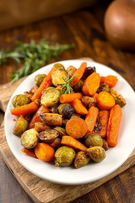 Roasted Vegetable and Lentil Bowl with Tahini Drizzle