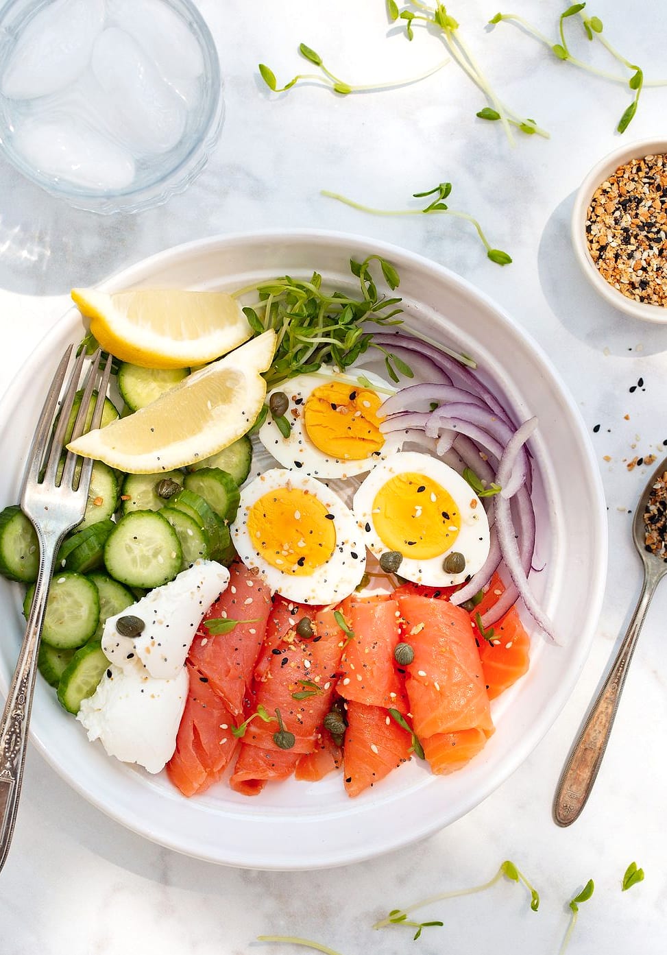 21 High-Protein Bowls That'll Keep You Full Without The Food Coma 12 Smoked Salmon and Cream Cheese Bowl