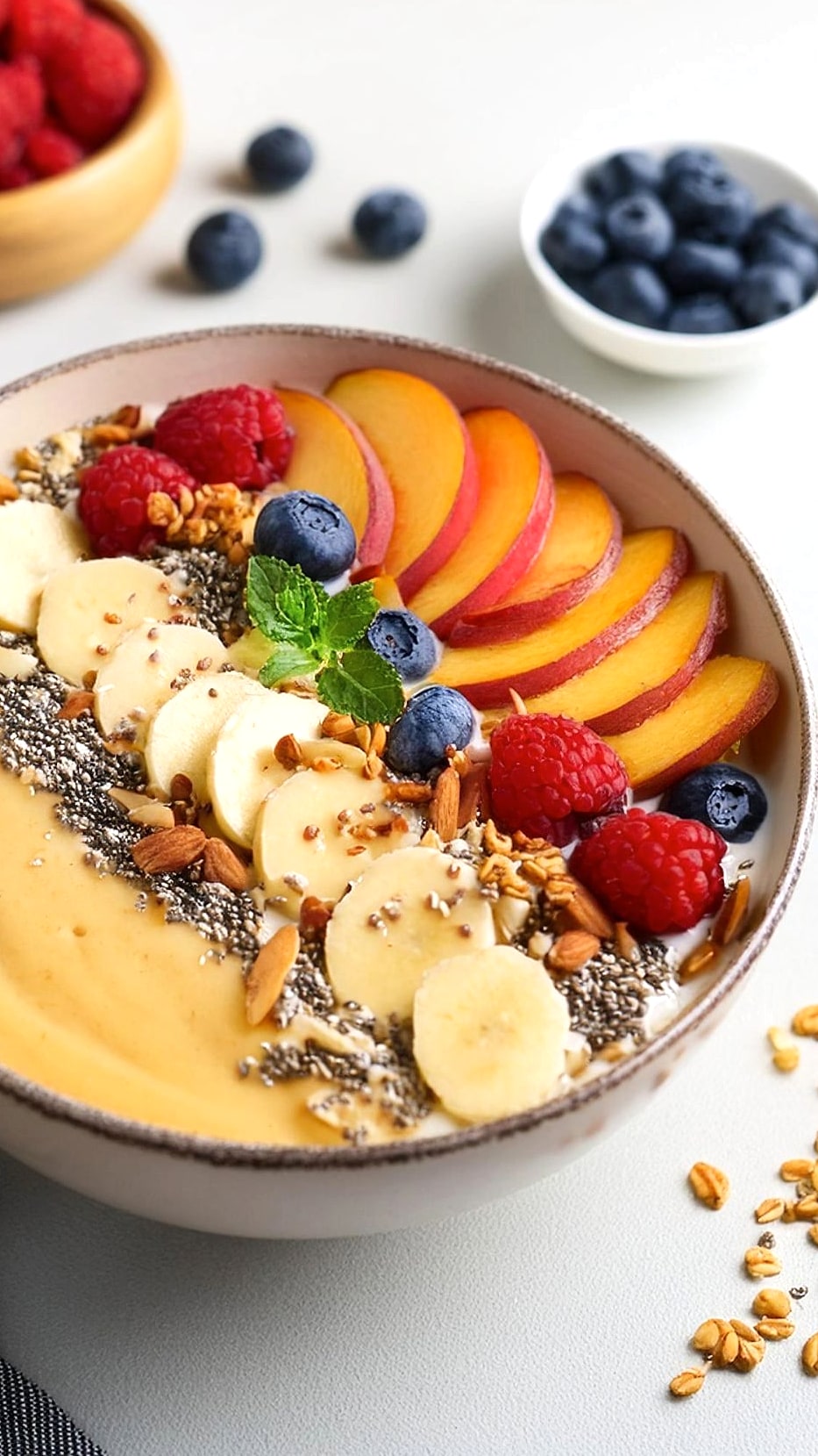 Smoothie Bowl with Acai and Tropical Fruit