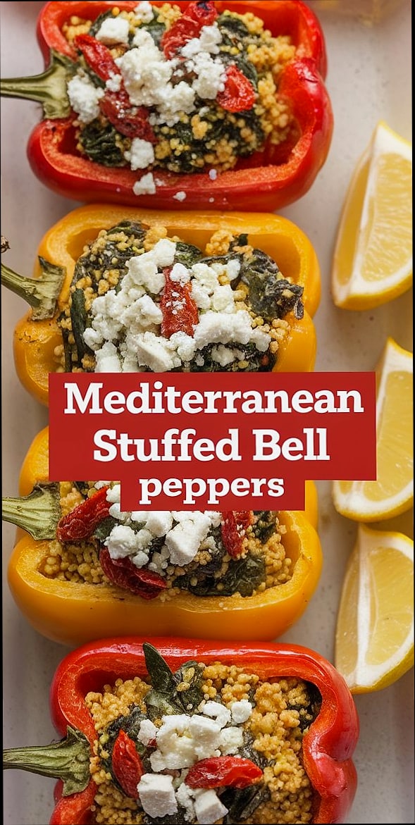 25 Days Of Mediterranean Diet Lunch Ideas You’ll Love 9 Stuffed Bell Peppers with Quinoa and Herbs