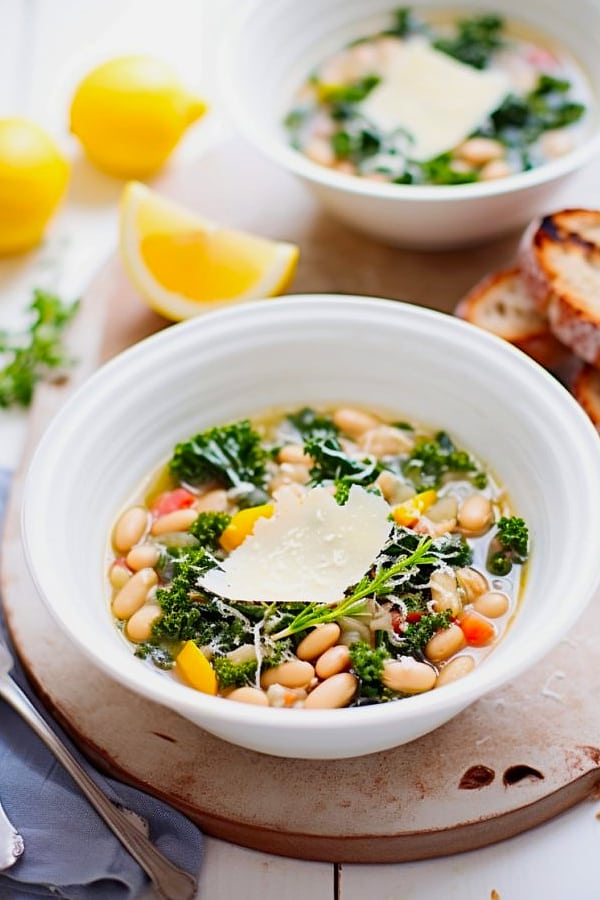 10 Mediterranean Diet Dinner Recipes To Try This Week 9 Tuscan White Bean and Kale Soup
